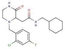 2-[1-(2-chloro-4-fluorobenzyl)-3-oxo-2-piperazinyl]-N-(cyclohexylmethyl)acetamide