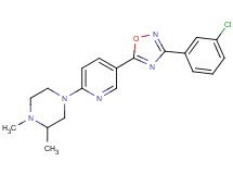 4-{5-[3-(3-chlorophenyl)-1,2,4-oxadiazol-5-yl]-2-pyridinyl}-1,2-dimethylpiperazine