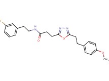 N-[2-(3-fluorophenyl)ethyl]-3-{5-[2-(4-methoxyphenyl)ethyl]-1,3,4-oxadiazol-2-yl}propanamide