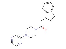 2-[4-(2,3-dihydro-1H-inden-1-ylacetyl)-1-piperazinyl]pyrazine