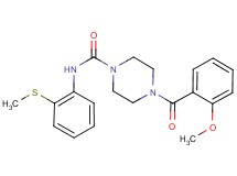 4-(2-methoxybenzoyl)-N-[2-(methylthio)phenyl]piperazine-1-carboxamide