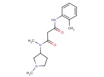N-methyl-N'-(2-methylphenyl)-N-(1-methylpyrrolidin-3-yl)malonamide