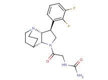 N-{2-[(2R*,3S*,6R*)-3-(2,3-difluorophenyl)-1,5-diazatricyclo[5.2.2.0~2,6~]undec-5-yl]-2-oxoethyl}urea