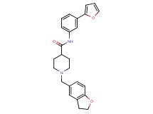 1-(2,3-dihydro-1-benzofuran-5-ylmethyl)-N-[3-(2-furyl)phenyl]-4-piperidinecarboxamide
