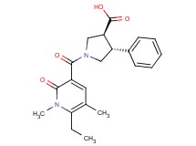 (3S*,4R*)-1-[(6-ethyl-1,5-dimethyl-2-oxo-1,2-dihydropyridin-3-yl)carbonyl]-4-phenylpyrrolidine-3-carboxylic acid