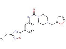 N-[3-(3-ethyl-1,2,4-oxadiazol-5-yl)phenyl]-4-(2-furylmethyl)piperazine-1-carboxamide