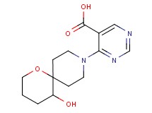 4-(5-hydroxy-1-oxa-9-azaspiro[5.5]undec-9-yl)pyrimidine-5-carboxylic acid