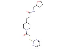 3-{1-[(2-pyrimidinylthio)acetyl]-4-piperidinyl}-N-(tetrahydro-2-furanylmethyl)propanamide