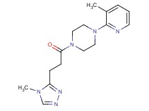 1-(3-methyl-2-pyridinyl)-4-[3-(4-methyl-4H-1,2,4-triazol-3-yl)propanoyl]piperazine