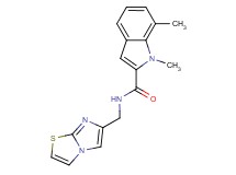 N-(imidazo[2,1-b][1,3]thiazol-6-ylmethyl)-1,7-dimethyl-1H-indole-2-carboxamide