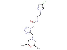 N-[2-(4-chloro-1H-pyrazol-1-yl)ethyl]-2-(5-{[(2R*,6S*)-2,6-dimethylmorpholin-4-yl]methyl}-1H-tetrazol-1-yl)acetamide