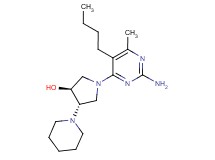 (3S*,4S*)-1-(2-amino-5-butyl-6-methylpyrimidin-4-yl)-4-piperidin-1-ylpyrrolidin-3-ol