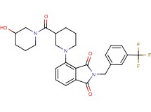 4-{3-[(3-hydroxy-1-piperidinyl)carbonyl]-1-piperidinyl}-2-[3-(trifluoromethyl)benzyl]-1H-isoindole-1,3(2H)-dione
