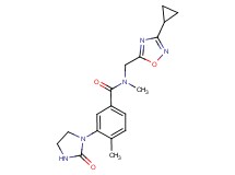 N-[(3-cyclopropyl-1,2,4-oxadiazol-5-yl)methyl]-N,4-dimethyl-3-(2-oxoimidazolidin-1-yl)benzamide