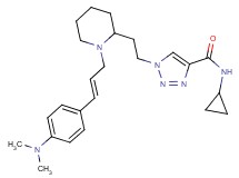 N-cyclopropyl-1-[2-(1-{(2E)-3-[4-(dimethylamino)phenyl]-2-propen-1-yl}-2-piperidinyl)ethyl]-1H-1,2,3-triazole-4-carboxamide