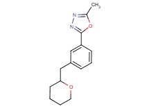 2-methyl-5-[3-(tetrahydro-2H-pyran-2-ylmethyl)phenyl]-1,3,4-oxadiazole