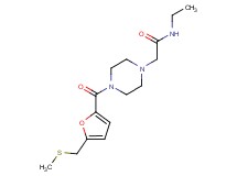 N-ethyl-2-(4-{5-[(methylthio)methyl]-2-furoyl}-1-piperazinyl)acetamide