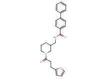 N-({1-[3-(2-furyl)propanoyl]-3-piperidinyl}methyl)-4-biphenylcarboxamide