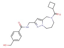 N-{[5-(cyclobutylcarbonyl)-5,6,7,8-tetrahydro-4H-pyrazolo[1,5-a][1,4]diazepin-2-yl]methyl}-4-(hydroxymethyl)benzamide
