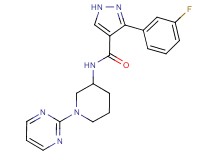 3-(3-fluorophenyl)-N-[1-(2-pyrimidinyl)-3-piperidinyl]-1H-pyrazole-4-carboxamide
