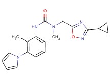 N-[(3-cyclopropyl-1,2,4-oxadiazol-5-yl)methyl]-N-methyl-N'-[2-methyl-3-(1H-pyrrol-1-yl)phenyl]urea