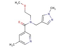 N-(2-methoxyethyl)-5-methyl-N-[(1-methyl-1H-pyrazol-4-yl)methyl]nicotinamide