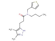 N-butyl-3-(3,4-dimethyl-1H-pyrazol-5-yl)-N-(3-thienylmethyl)propanamide