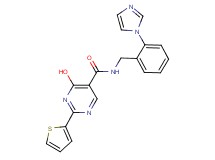 4-hydroxy-N-[2-(1H-imidazol-1-yl)benzyl]-2-(2-thienyl)pyrimidine-5-carboxamide