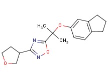 5-[1-(2,3-dihydro-1H-inden-5-yloxy)-1-methylethyl]-3-(tetrahydrofuran-3-yl)-1,2,4-oxadiazole