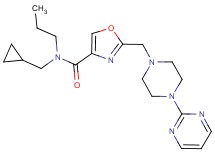 N-(cyclopropylmethyl)-N-propyl-2-{[4-(2-pyrimidinyl)-1-piperazinyl]methyl}-1,3-oxazole-4-carboxamide