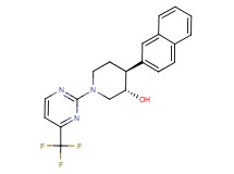 (3S*,4S*)-4-(2-naphthyl)-1-[4-(trifluoromethyl)pyrimidin-2-yl]piperidin-3-ol