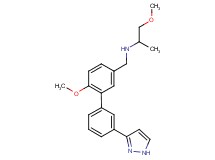 (2-methoxy-1-methylethyl){[6-methoxy-3'-(1H-pyrazol-3-yl)-3-biphenylyl]methyl}amine trifluoroacetate