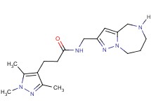 N-(5,6,7,8-tetrahydro-4H-pyrazolo[1,5-a][1,4]diazepin-2-ylmethyl)-3-(1,3,5-trimethyl-1H-pyrazol-4-yl)propanamide hydrochloride