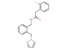 2-(2-fluorophenyl)-N-[2-(1H-pyrazol-1-ylmethyl)benzyl]acetamide