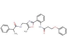 N-[(5-methyl-2-{2-[(3-phenoxypropanoyl)amino]phenyl}-1,3-oxazol-4-yl)methyl]-2-phenylpropanamide