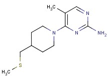 5-methyl-4-{4-[(methylthio)methyl]piperidin-1-yl}pyrimidin-2-amine