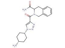2-{[1-(cis-4-aminocyclohexyl)-1H-1,2,3-triazol-4-yl]carbonyl}-1,2,3,4-tetrahydroisoquinoline-3-carboxamide