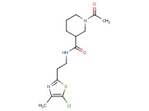 1-acetyl-N-[2-(5-chloro-4-methyl-1,3-thiazol-2-yl)ethyl]-3-piperidinecarboxamide