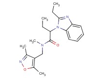 N-[(3,5-dimethyl-4-isoxazolyl)methyl]-2-(2-ethyl-1H-benzimidazol-1-yl)-N-methylbutanamide