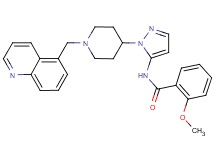 2-methoxy-N-{1-[1-(5-quinolinylmethyl)-4-piperidinyl]-1H-pyrazol-5-yl}benzamide