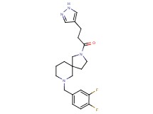 7-(3,4-difluorobenzyl)-2-[3-(1H-pyrazol-4-yl)propanoyl]-2,7-diazaspiro[4.5]decane