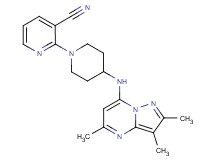 2-{4-[(2,3,5-trimethylpyrazolo[1,5-a]pyrimidin-7-yl)amino]-1-piperidinyl}nicotinonitrile