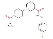 1'-(cyclopropylcarbonyl)-N-(4-fluorobenzyl)-1,4'-bipiperidine-3-carboxamide