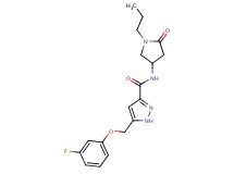 5-[(3-fluorophenoxy)methyl]-N-(5-oxo-1-propylpyrrolidin-3-yl)-1H-pyrazole-3-carboxamide