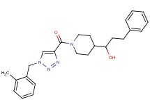 1-(1-{[1-(2-methylbenzyl)-1H-1,2,3-triazol-4-yl]carbonyl}-4-piperidinyl)-3-phenyl-1-propanol