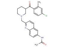 N-(2-{[3-(4-chloro-2-methylbenzoyl)-1-piperidinyl]methyl}-6-quinolinyl)acetamide