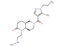 (4aS*,8aR*)-1-[2-(methylamino)ethyl]-6-[(5-methyl-1-propyl-1H-pyrazol-4-yl)carbonyl]octahydro-1,6-naphthyridin-2(1H)-one
