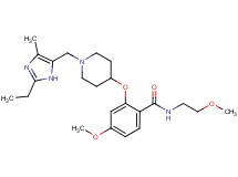 2-({1-[(2-ethyl-4-methyl-1H-imidazol-5-yl)methyl]-4-piperidinyl}oxy)-4-methoxy-N-(2-methoxyethyl)benzamide