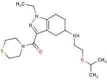 1-ethyl-N-(2-isopropoxyethyl)-3-(4-thiomorpholinylcarbonyl)-4,5,6,7-tetrahydro-1H-indazol-5-amine