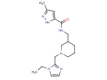 N-({1-[(1-ethyl-1H-imidazol-2-yl)methyl]piperidin-3-yl}methyl)-3-methyl-1H-pyrazole-5-carboxamide